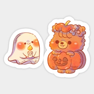 Osa Bebe y Fantasma Blanquito - Halloween Sticker